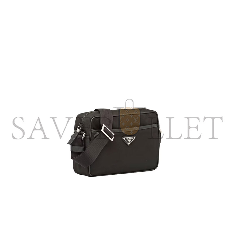 Pra*a re-nylon and saffiano leather shoulder bag 2vh048 (23*16*7cm)
